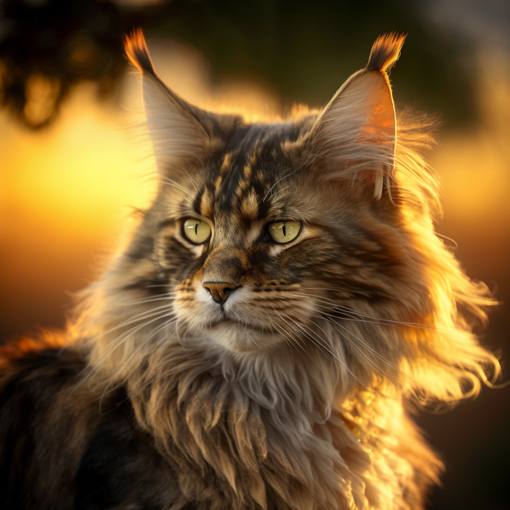 maine coon cat portrait