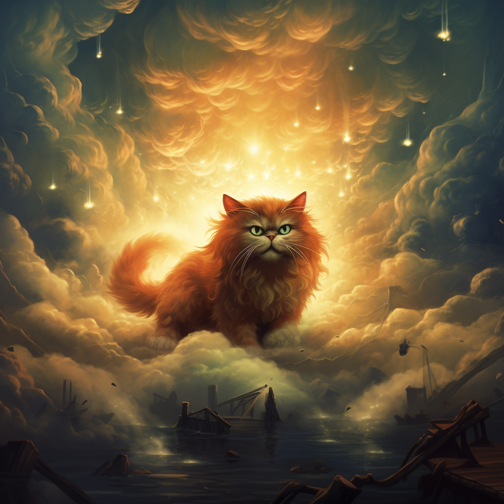 mystical angry cat dream